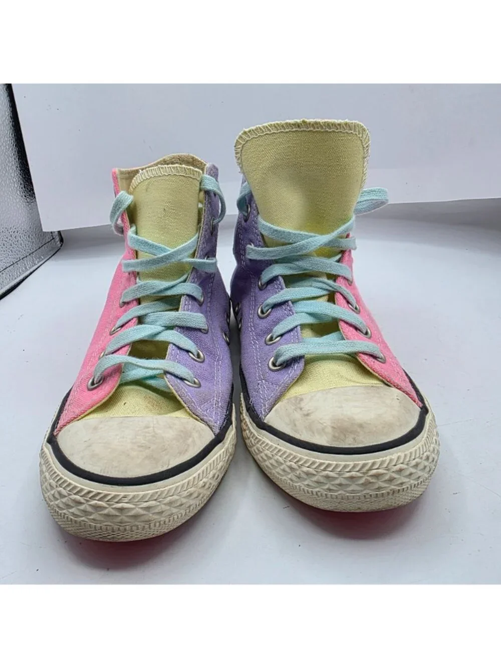 Converse All Star Kids High Tops 3 Pink Yellow Purple Shoes Classic Design